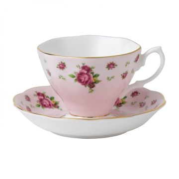 Royal Albert New Country Roses Pink Vintage Theekop en schotel