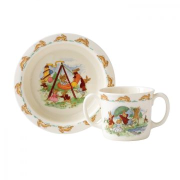 Royal Doulton Bunnykins 2-delige Babyset ( Papbordje, beker 2 oren )