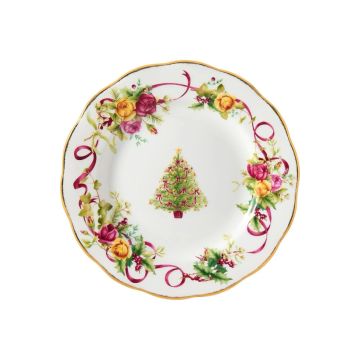Royal Albert Old Country Roses Christmas Tree Ontbijt- /dessertbord 20 cm