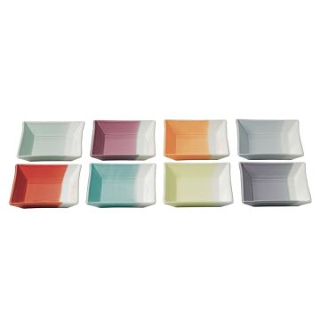Royal Doulton 1815 Brights Tapasschaaltjes vierkant 12 cm - Set van 8