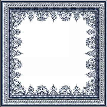 Gien Les Dépareillées Bleu Tafelkleed 170 x 170 cm