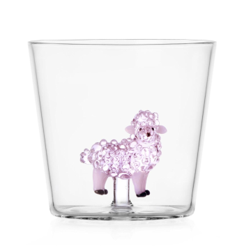 Ichendorf Milano Animal Farm Waterglas Pink Sheep 350 ml