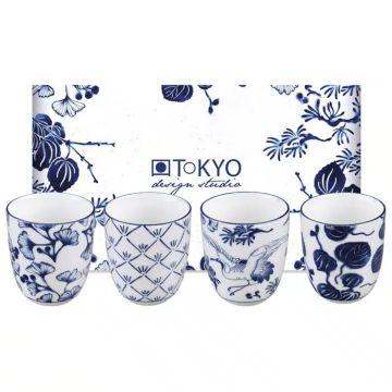 TOKYO Design Flora Japonica Japanse keramische kopjeset 170 ml 4-delig