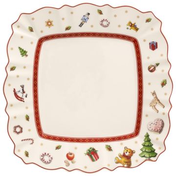 Villeroy & Boch Christmas Toy's Delight Ontbijtbord-Serveerbord vierkant wit 22x22cm