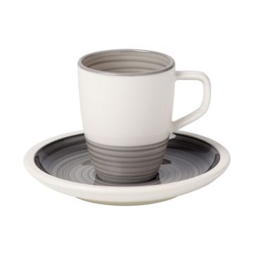 Villeroy & Boch Manufacture Gris Espressokop 0.10 ltr en schotel