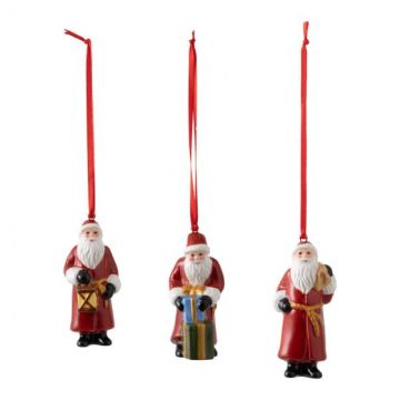 Villeroy & Boch Christmas Nostalgic Ornaments Ornamenten Kerstman 3-delig