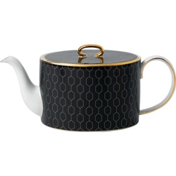 Wedgwood Gio Gold Theepot 1.0 ltr - Zwart