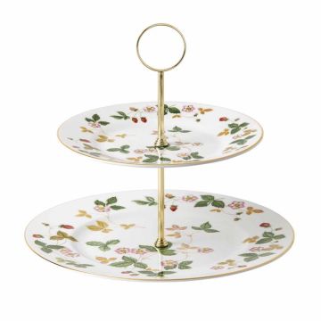 Wedgwood Wild Strawberry 2-laags Etagere 