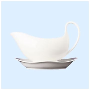 Wedgwood White China Sauskom 0.35 ltr en schotel