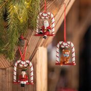 Villeroy & Boch Christmas Nostalgic Ornaments 3-delig Harlequin, Teddy an Santa