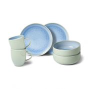 Like by Villeroy & Boch Crafted Blueberry 6-delig Ontbijtset 2-personen - turquoise