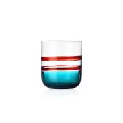 Ichendorf Milano Gesti Waterglas bordeaux - licht turquoise - 350 ml