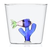 Ichendorf Milano Marine Garden Waterglas Pink Fish Blue Seaweed 340 ml