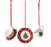 Villeroy & Boch Christmas Toy's Delight Decoration Ornamenten Serviesset Rood - set van 3