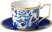 Wedgwood Hibiscus Theekop en schotel