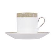 Wedgwood Vera Wang Lace Gold Espressokop 0.08 ltr en schotel