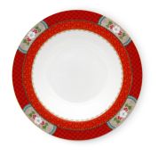 Pip Studio Blushing Birds Diep bord 21.5 cm - rood