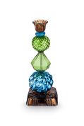 Pip Studio Kandelaar Bead Glas  Blauw/ Groen - 23,5 cm 