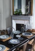 Gien Les Dépareillées Bleu Dinerbord 27 cm + 28 cm - set van 6
