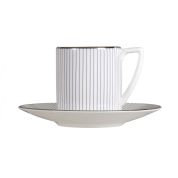 Wedgwood Jasper Conran Pinstripe Espressokop 0.08 ltr en schotel