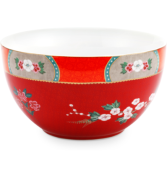 Pip Studio Blushing Birds Bowl 18 cm - rood