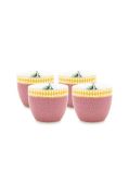 Pip Studio La Majorelle Set van 4 Eierdopjes - Roze