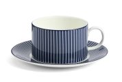 Wedgwood Gio Pinstripe Kop en schotel Blue 220 ml 