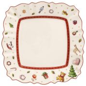 Villeroy & Boch Christmas Toy's Delight Ontbijtbord-Serveerbord vierkant wit 22x22cm