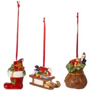 Villeroy & Boch Christmas Nostalgic Ornaments Ornamenten Cadeaus, set 3 delig 6,3 cm