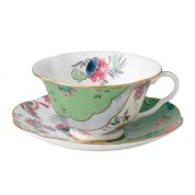 Wedgwood Butterfly Bloom Theekop en schotel Green