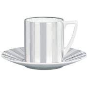 Wedgwood Jasper Conran Platinum Striped Espressokop 0.10 ltr en schotel