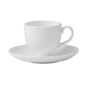 Wedgwood White China Espressokop 0.10 ltr Leigh en schotel