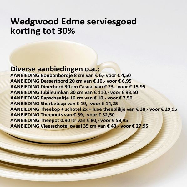 Peregrination rommel Warmte Wedgwood Edme serviesgoed met kortingen tot 30%