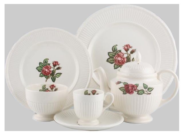 Doe het niet pastel Vernederen Wedgwood Moss Rose servies nu met 25% korting