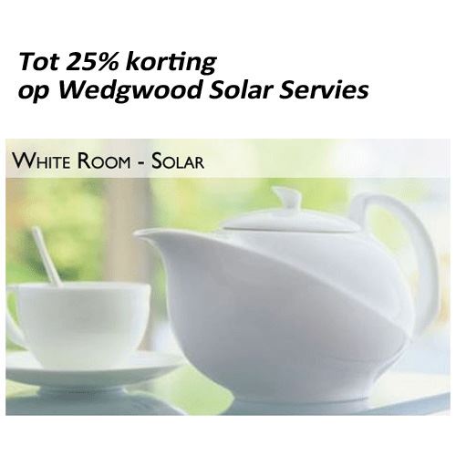 licentie Humoristisch Lucht Wedgwood SOLAR servies - 25% Zomerkorting