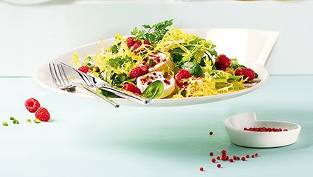 frisse salade op Villeroy & Boch New Wave presenteerbord